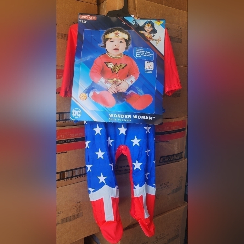 NWT DC WONDER WOMAN Halloween Costume Cosplay Infant Baby Superhero Hero New